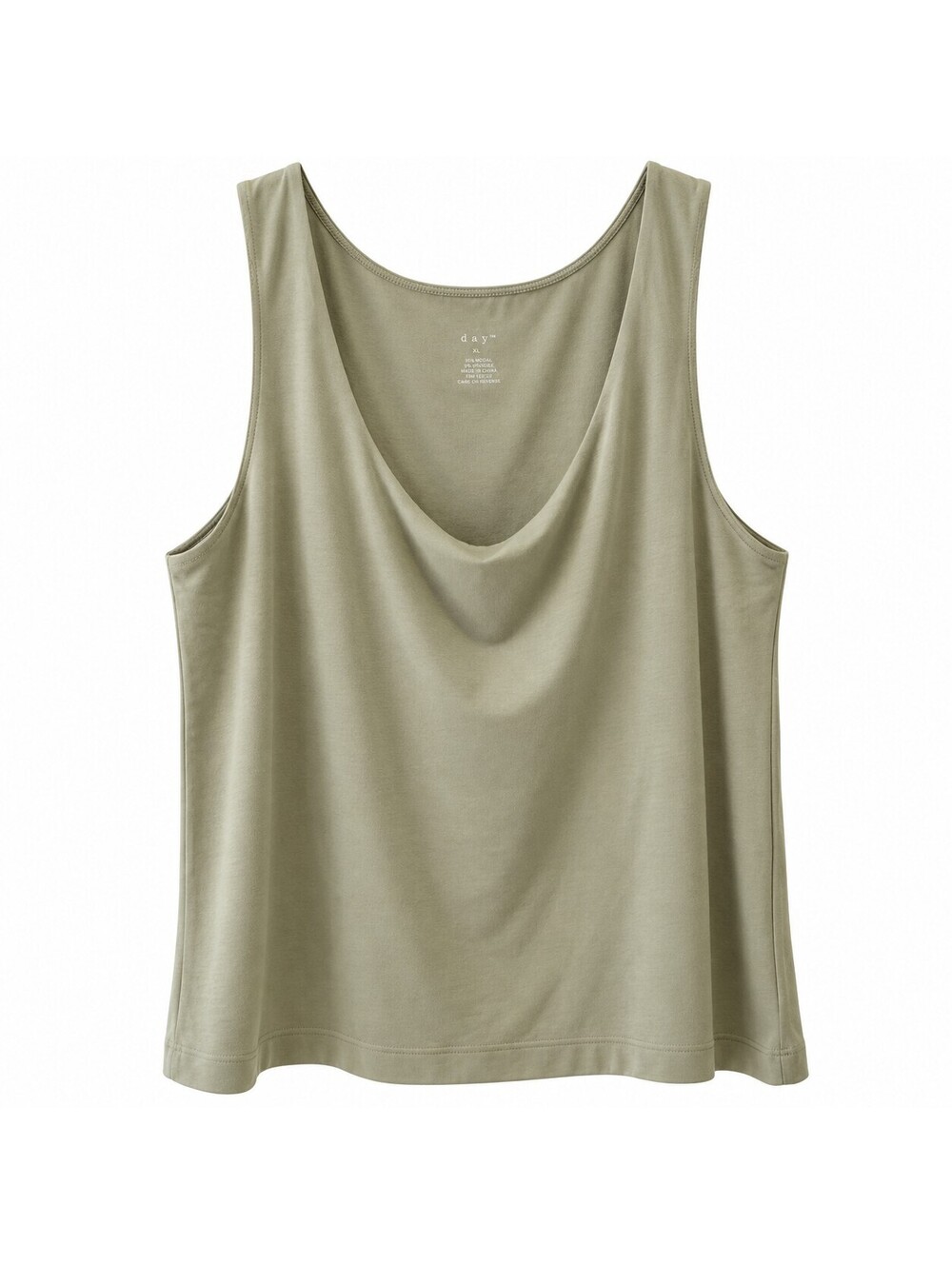 a new day Women's Sleeveless Tank Top, Beige, Size 2X, Nylon Spandex Blend